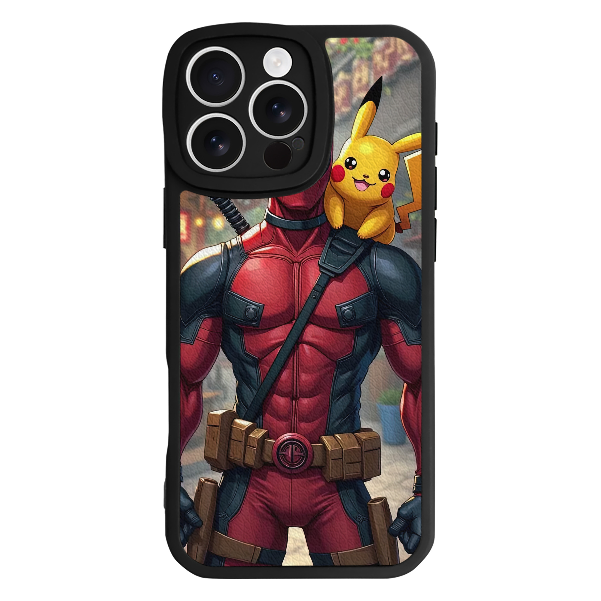 （画像用） Deadpool デッドプール 【iPhone 16シリーズ対応】シリコンスマホケース（レザー調） 材質：シリコン